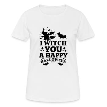 Witch Happy Halloween spell - Women's Breathable T-Shirt - white - Front - AI Model Female 172 dark (172cm)