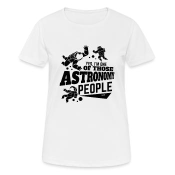 Astronaut im Weltall - Frauen T-Shirt atmungsaktiv - Weiß - Vorne - AI Model Female 172 dark (172cm)