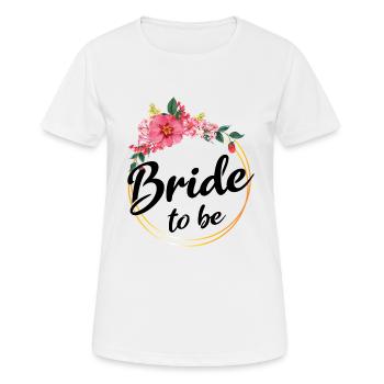 Mariée à être mariée mariée JGA - T-shirt respirant Femme - blanc - Devant - AI Model Female 172 dark (172cm)