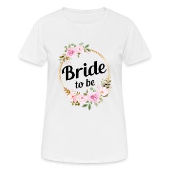 Mariée à venir Douche nuptiale - T-shirt respirant Femme - blanc - Devant - AI Model Female 172 dark (172cm)