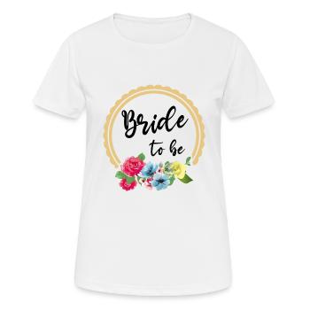 Mariée à venir Douche nuptiale - T-shirt respirant Femme - blanc - Devant - AI Model Female 172 dark (172cm)