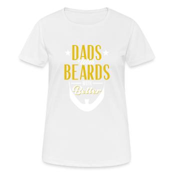 Barbes Dire Barbe Drôle Barbe Cadeau Barbe - T-shirt respirant Femme - blanc - Devant - AI Model Female 172 dark (172cm)