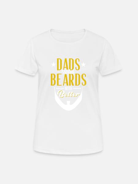 Barbes Dire Barbe Drôle Barbe Cadeau Barbe - T-shirt respirant Femme - blanc