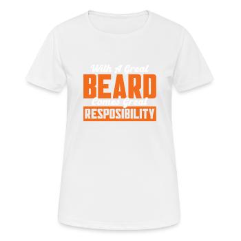 Barbes Dire Barbe Drôle Barbe Cadeau Barbe - T-shirt respirant Femme - blanc - Devant - AI Model Female 172 dark (172cm)