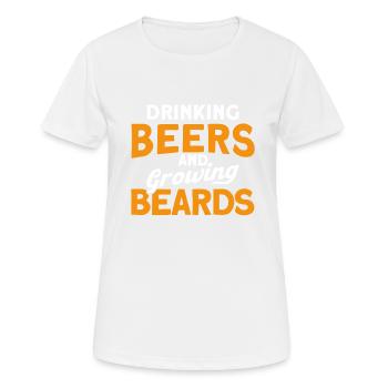 Barbes Dire Barbe Drôle Barbe Cadeau Barbe - T-shirt respirant Femme - blanc - Devant - AI Model Female 172 dark (172cm)