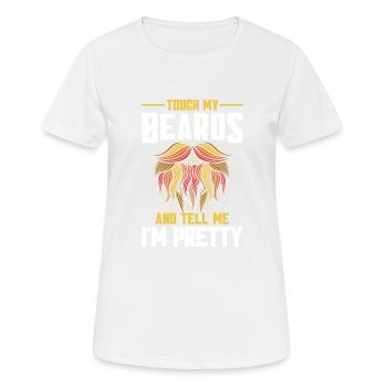 Barbes Dire Barbe Drôle Barbe Cadeau Barbe - T-shirt respirant Femme - blanc - Devant - AI Model Female 172 dark (172cm)