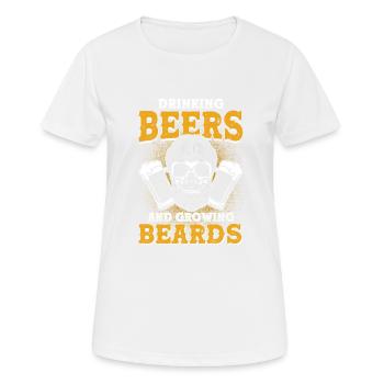 Barbes Dire Barbe Drôle Barbe Cadeau Barbe - T-shirt respirant Femme - blanc - Devant - AI Model Female 172 dark (172cm)