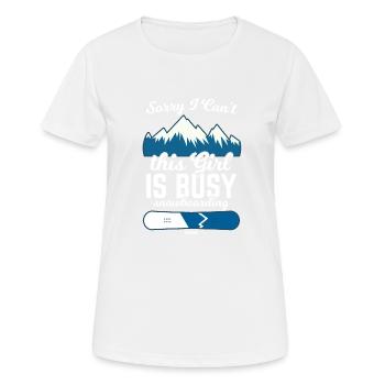 Sorry i Can´t Snowboard Girl - Frauen T-Shirt atmungsaktiv - Weiß - Vorne - AI Model Female 172 dark (172cm)