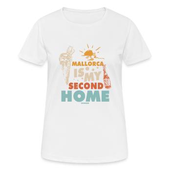 Majorque est ma deuxième maison - T-shirt respirant Femme - blanc - Devant - AI Model Female 172 dark (172cm)