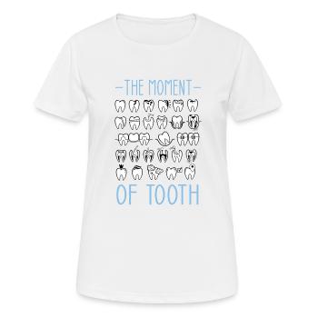 Die Stunde der Wahreit verschiedene Zähne für - Frauen T-Shirt atmungsaktiv - Weiß - Vorne - AI Model Female 172 dark (172cm)