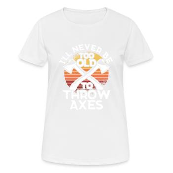 Axt Werfer Axt Werfen Axt Geschenk - Frauen T-Shirt atmungsaktiv - Weiß - Vorne - AI Model Female 172 dark (172cm)