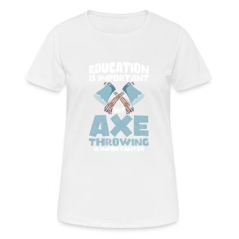 Axt Werfer Axt Werfen Axt Geschenk - Frauen T-Shirt atmungsaktiv - Weiß - Vorne - AI Model Female 172 dark (172cm)