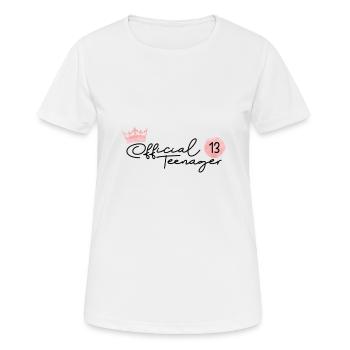 Official teenager - Women's Breathable T-Shirt - white - Front - AI Model Female 172 dark (172cm)