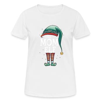 The Mom Elf Matching Group - Women's Breathable T-Shirt - white - Front - AI Model Female 172 dark (172cm)
