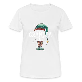 The Grandpa Elf Matching Group christmas - Women's Breathable T-Shirt - white - Front - AI Model Female 172 dark (172cm)
