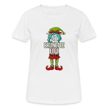 Brünette Elfe Partnerlook Weihnachten - Frauen T-Shirt atmungsaktiv - Weiß - Vorne - AI Model Female 172 dark (172cm)