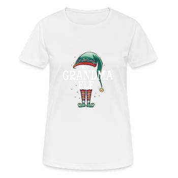 The Grandma Elf Matching Group christmas - Women's Breathable T-Shirt - white - Front - AI Model Female 172 dark (172cm)