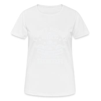 Ich Fahre Nicht Mit Meinem Eigenen Fahrrad, - Frauen T-Shirt atmungsaktiv - Weiß - Vorne - AI Model Female 172 dark (172cm)