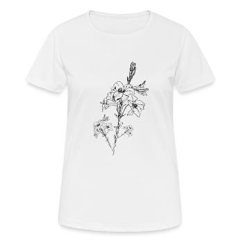 Rose Blumen Rosen Blumen tropisch - Frauen T-Shirt atmungsaktiv - Weiß - Vorne - AI Model Female 172 dark (172cm)