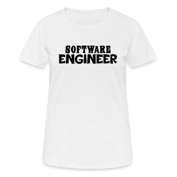Softwareentwickler Programmierer Geschenk - Frauen T-Shirt atmungsaktiv - Weiß - Vorne - AI Model Female 172 dark (172cm)
