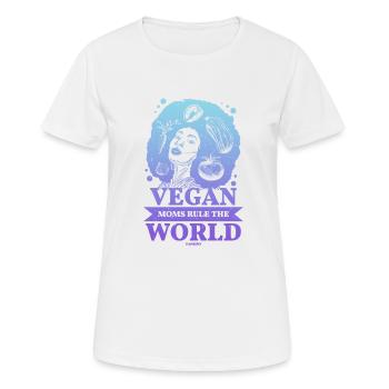 vegane Mütter regieren die Welt - Frauen T-Shirt atmungsaktiv - Weiß - Vorne - AI Model Female 172 dark (172cm)