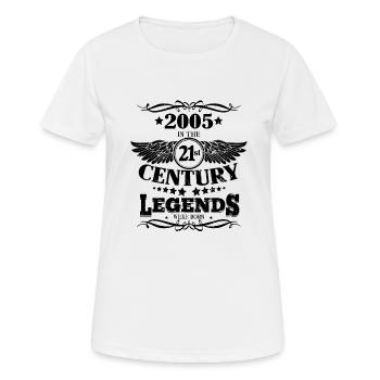 Vintage 2005 Anniversaire Dictons 21ème Siècle - T-shirt respirant Femme - blanc - Devant - AI Model Female 172 dark (172cm)