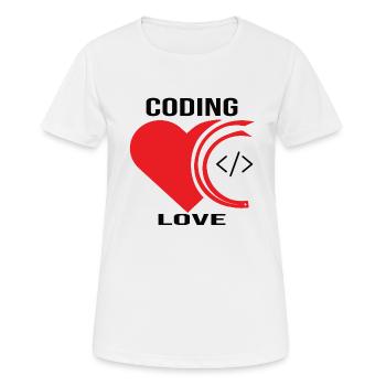 Cadeau de programmeur développeur de logiciels - T-shirt respirant Femme - blanc - Devant - AI Model Female 172 dark (172cm)