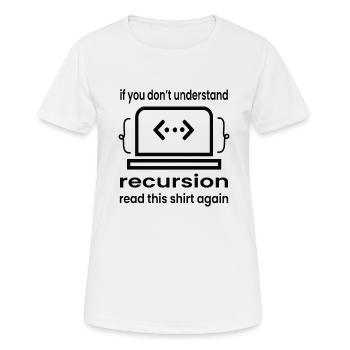 Softwareentwickler Programmierer Geschenk - Frauen T-Shirt atmungsaktiv - Weiß - Vorne - AI Model Female 172 dark (172cm)