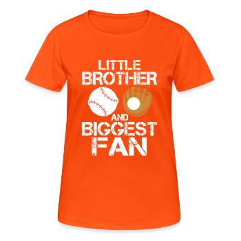 Petit frère et plus grand match de baseball de fans - T-shirt respirant Femme - orange néon - Devant - AI Model Female 172 dark (172cm)