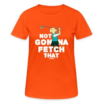 Golf Golfer Golfschläger Spruch Hundeliebhaber - Frauen T-Shirt atmungsaktiv - Neonorange - Vorne - AI Model Female 172 dark (172cm)