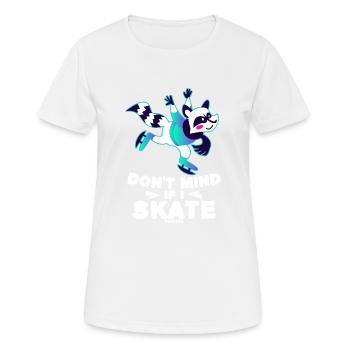 Waschbär Eisschnellauf Wintersport - Frauen T-Shirt atmungsaktiv - Weiß - Vorne - AI Model Female 172 dark (172cm)