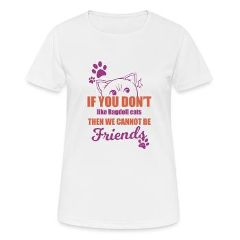 Ragdoll Katze - Frauen T-Shirt atmungsaktiv - Weiß - Vorne - AI Model Female 172 dark (172cm)