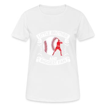 Kleiner Bruder Und Größtes Fangemittel Baseball - Frauen T-Shirt atmungsaktiv - Weiß - Vorne - AI Model Female 172 dark (172cm)