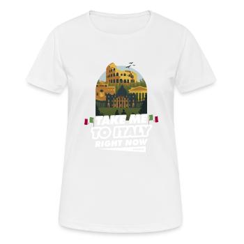Italy - Women's Breathable T-Shirt - white - Front - AI Model Female 172 dark (172cm)