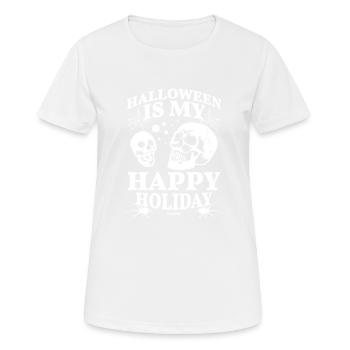 Skeleton célèbre Halloween - T-shirt respirant Femme - blanc - Devant - AI Model Female 172 dark (172cm)