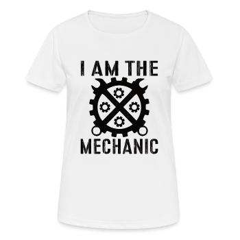 Mechaniker Techniker Handwerker Garage KFZ Bastler - Frauen T-Shirt atmungsaktiv - Weiß - Vorne - AI Model Female 172 dark (172cm)