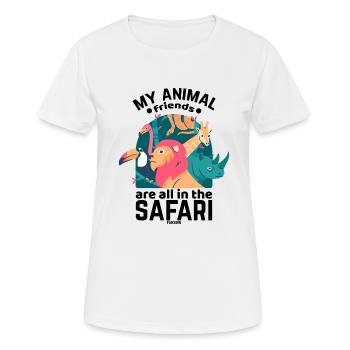 Safari - T-shirt respirant Femme - blanc - Devant - AI Model Female 172 dark (172cm)