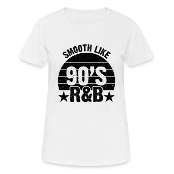 90er Jahre R&B Musikkassette 90 Jahre Songs - Frauen T-Shirt atmungsaktiv - Weiß - Vorne - AI Model Female 172 dark (172cm)