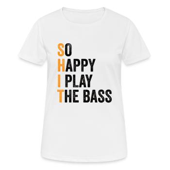 Bassist Musik Bassspieler Musiker Bass Gitarre - Frauen T-Shirt atmungsaktiv - Weiß - Vorne - AI Model Female 172 dark (172cm)