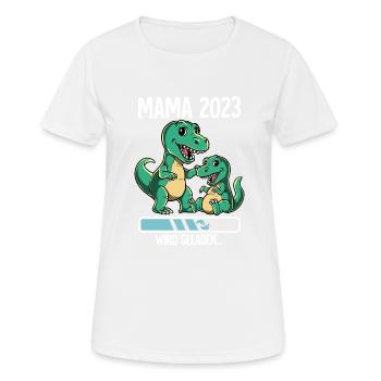 Werdende Mama 2023 - Frauen T-Shirt atmungsaktiv - Weiß - Vorne - AI Model Female 172 dark (172cm)