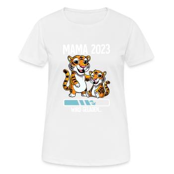 Werdende Mama 2023 - Frauen T-Shirt atmungsaktiv - Weiß - Vorne - AI Model Female 172 dark (172cm)