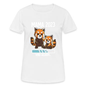 Werdende Mama 2023 - Frauen T-Shirt atmungsaktiv - Weiß - Vorne - AI Model Female 172 dark (172cm)