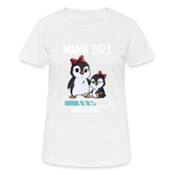 Werdende Mama 2023 - Frauen T-Shirt atmungsaktiv - Weiß - Vorne - AI Model Female 172 dark (172cm)