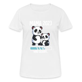 Werdende Mama 2023 - Frauen T-Shirt atmungsaktiv - Weiß - Vorne - AI Model Female 172 dark (172cm)