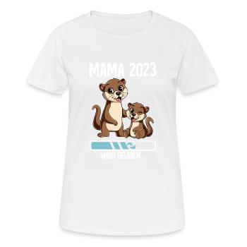 Werdende Mama 2023 - Frauen T-Shirt atmungsaktiv - Weiß - Vorne - AI Model Female 172 dark (172cm)