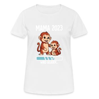 Werdende Mama 2023 - Frauen T-Shirt atmungsaktiv - Weiß - Vorne - AI Model Female 172 dark (172cm)