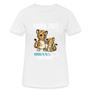 Werdende Mama 2023 - Frauen T-Shirt atmungsaktiv - Weiß - Vorne - AI Model Female 172 dark (172cm)