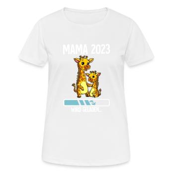 Werdende Mama 2023 - Frauen T-Shirt atmungsaktiv - Weiß - Vorne - AI Model Female 172 dark (172cm)