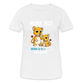 Werdende Mama 2023 - Frauen T-Shirt atmungsaktiv - Weiß - Vorne - AI Model Female 172 dark (172cm)