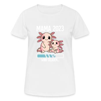 Werdende Mama 2023 - Frauen T-Shirt atmungsaktiv - Weiß - Vorne - AI Model Female 172 dark (172cm)